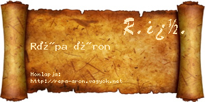 Répa Áron névjegykártya